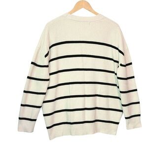 Striped Women's Sweater - Black and White